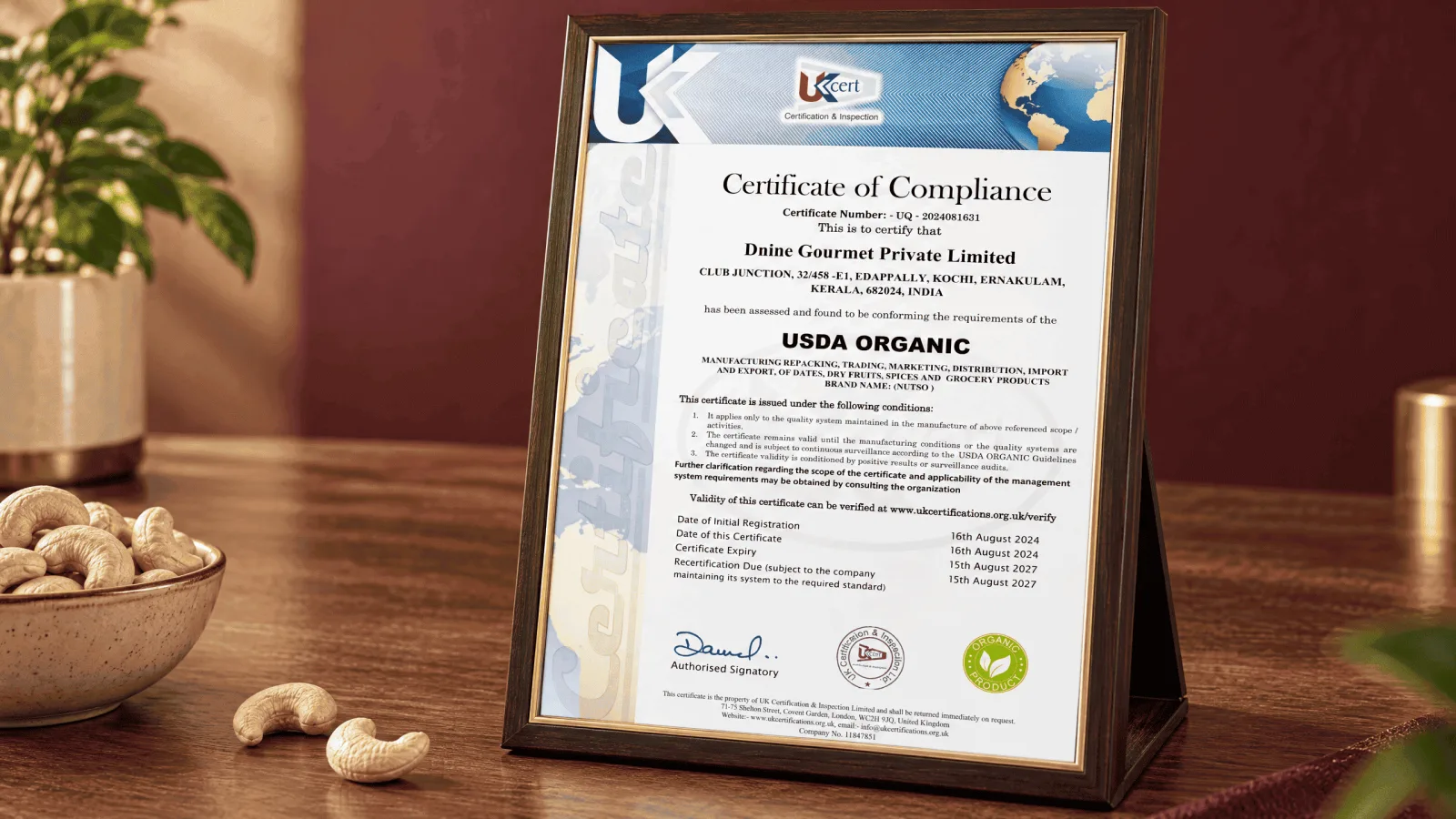 ISO 9001:2015 certificate