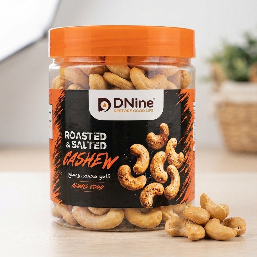 dnine-roasted-salted-cashew-jar-new3 Cashew Roasted & Salted - Image 1